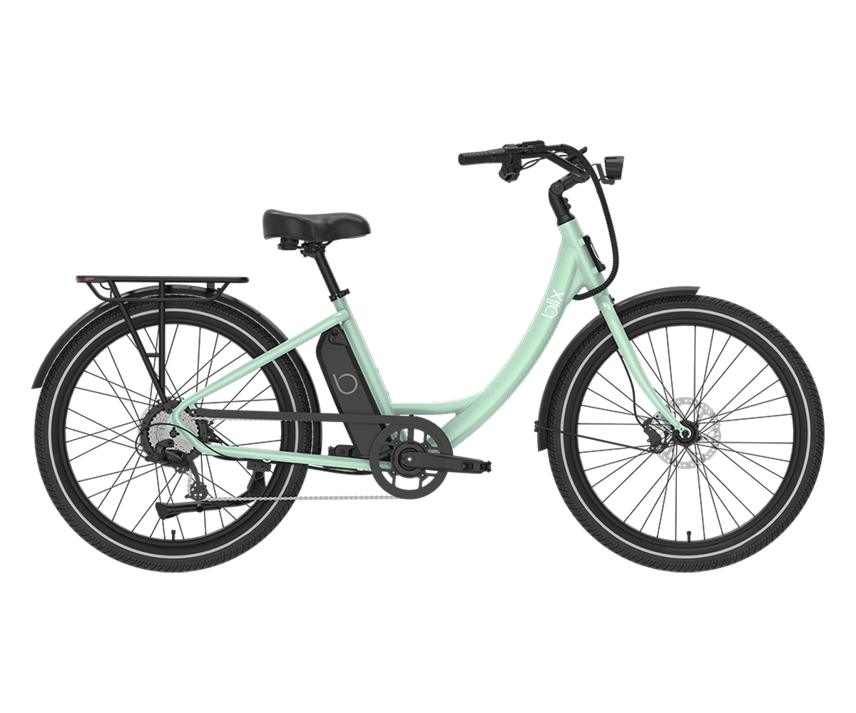 Blix Sol X Cruiser Electric Bike, 8-Speed Shifting, Pedal Assist Sensor, UL Certified, 62 lbs Step-Through Ebike, Seafoam Blix Sol X Cruiser Electric Bike, 8-Speed Shifting, Pedal Assist Sensor, UL Certified, 62 lbs Step-Through Ebike, Seafoam
