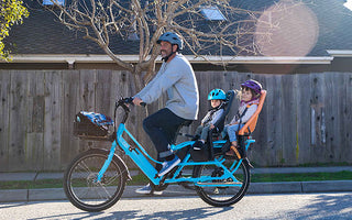 Blix Packa cargo bike dad and kids